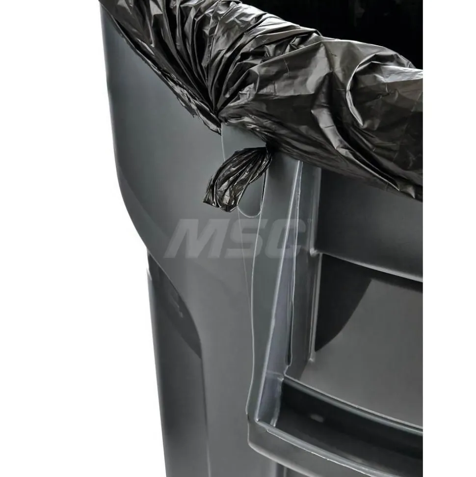 BRUTE 32 Gal Vented Trash Container, Gray