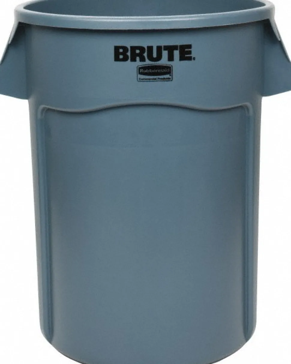 BRUTE 44G Vented Trash Container, Gray