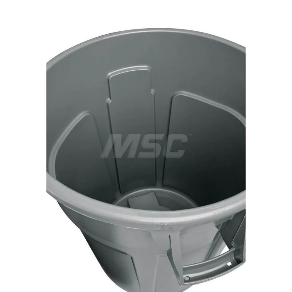 BRUTE 44G Vented Trash Container, Gray