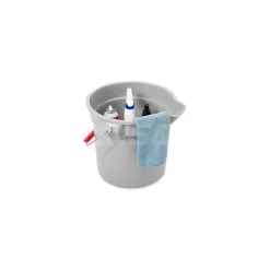BRUTE Round Bucket, , Heavy-Duty Construction, 14 Qt, Gray