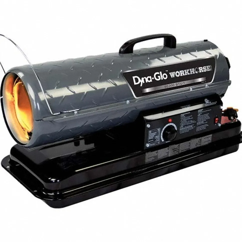80,000 BTU Diesel/Kerosene/JP-8/Jet A Forced Air Heater with Thermostat