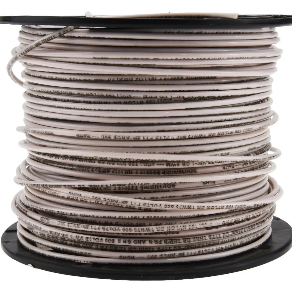 Building Wire: THHN, 12.000 AWG, Nylon, Solid Core, 500.00' Long