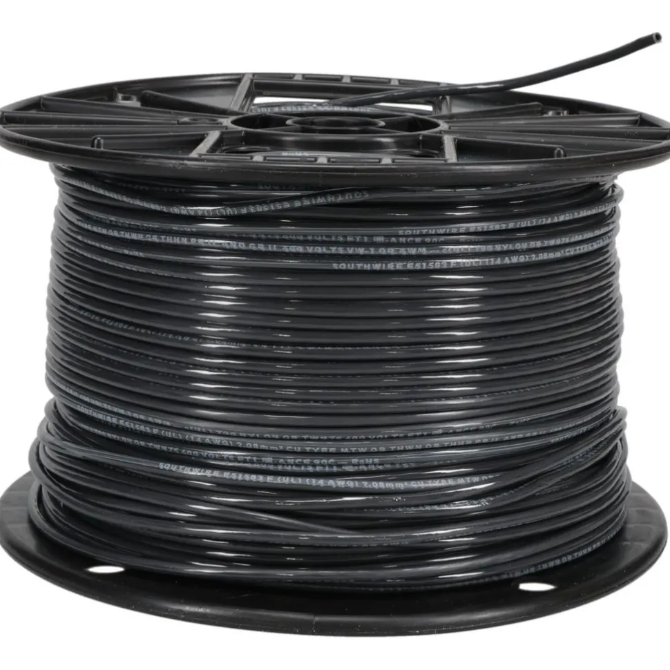 Building Wire: THHN, 14.000 AWG, Nylon, Stranded Core, 500.00' Long