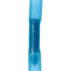 Butt Splice Terminal: Crimp-On, Blue, 16/14 AWG, Fully Insulated, Heat Shrink & Nylon