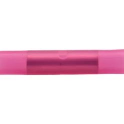 Butt Splice Terminal: Crimp-On, Red, 22/18 AWG, Fully Insulated, Nylon