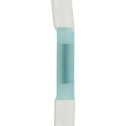 Butt Splice Terminal: Crimp-On, Blue, 16/14 AWG, Fully Insulated, Heat Shrink & Polyolefin