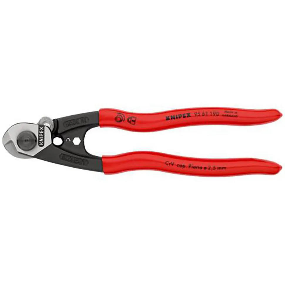 Cable Cutter: 0.25" Capacity, 7-1/2" OAL