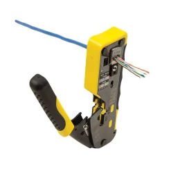 Cable Tools & Kit: 1 Pc, Use on Cat3, Cat5e, Cat6 & Cat6a Cable, Use with RJ45 Klein Tools Pass-Through & RJ11, RJ12 Standard