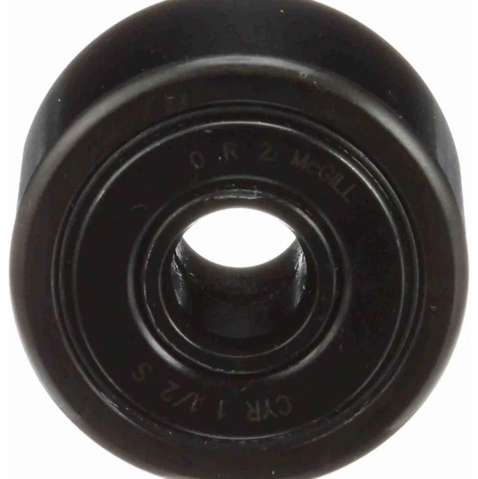 Cam Yoke Roller: Crowned, 0.4375" Bore Dia, 1-1/2" Roller Dia, 0.875" Roller Width, Needle Roller Bearing