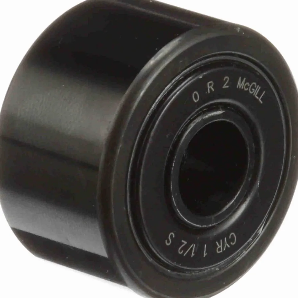 Cam Yoke Roller: Crowned, 0.4375" Bore Dia, 1-1/2" Roller Dia, 0.875" Roller Width, Needle Roller Bearing