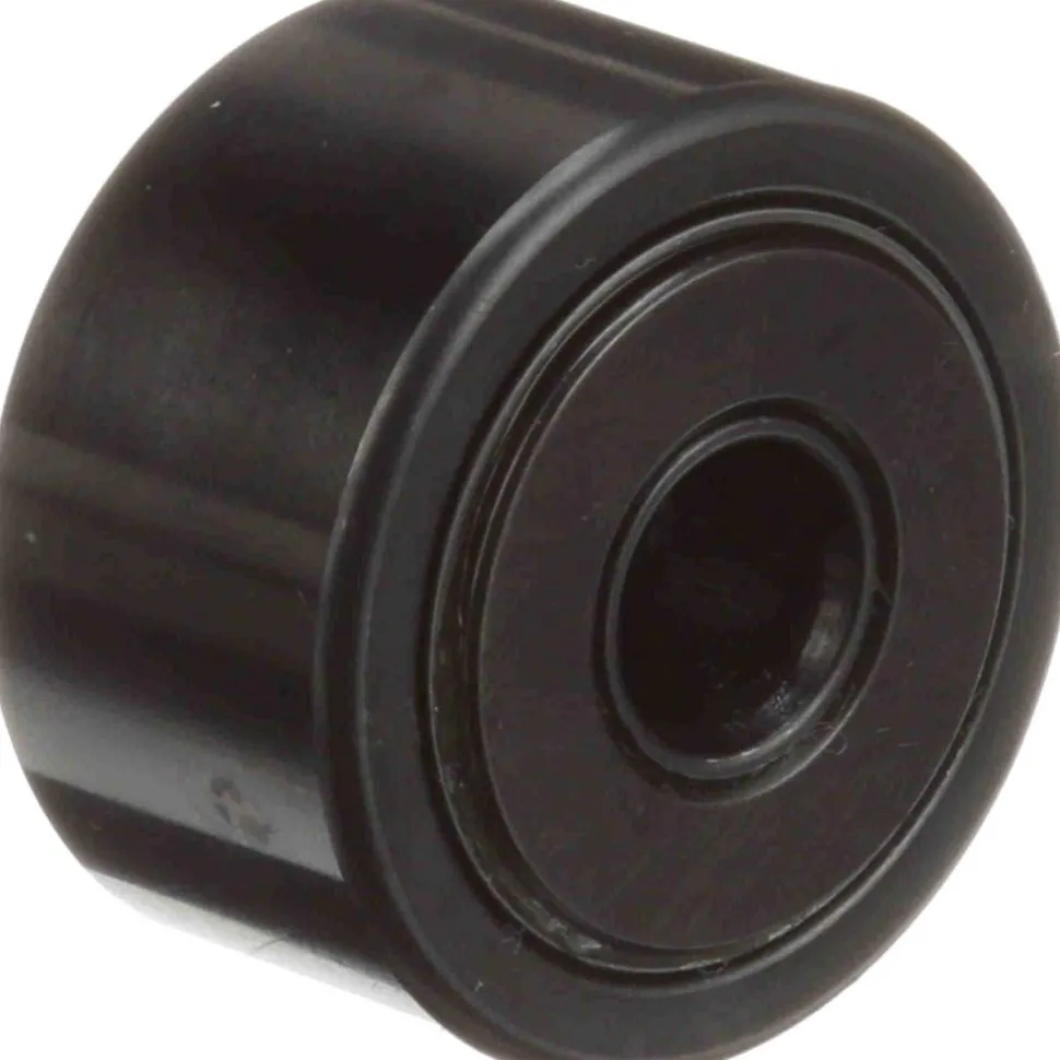 Cam Yoke Roller: Crowned, 0.375" Bore Dia, 1-3/8" Roller Dia, 0.75" Roller Width, Needle Roller Bearing