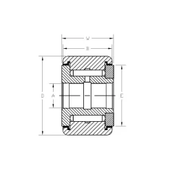 Cam Yoke Roller: Non-Crowned, 0.25" Bore Dia, 7/8" Roller Dia, 0.5" Roller Width, Needle Roller Bearing