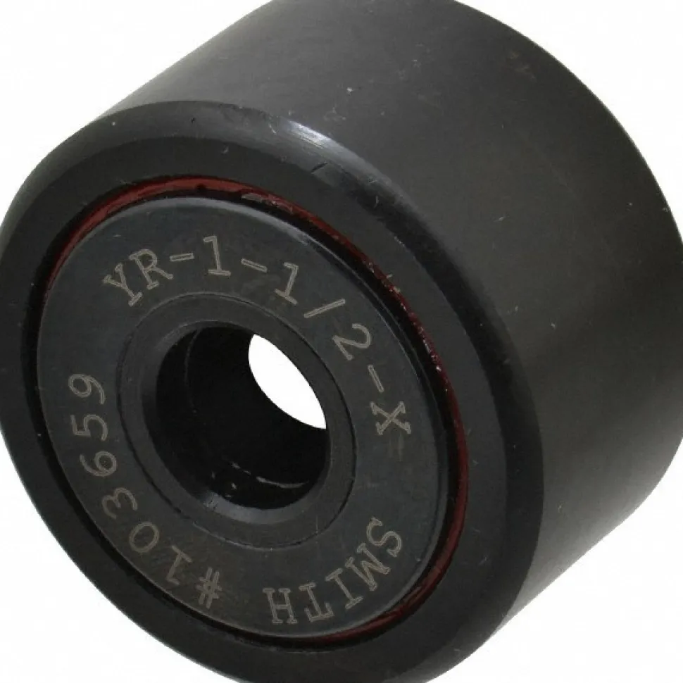 Cam Yoke Roller: Non-Crowned, 0.4375" Bore Dia, 1-1/2" Roller Dia, 0.875" Roller Width, Needle Roller Bearing