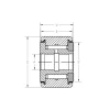 Cam Yoke Roller: Non-Crowned, 0.5" Bore Dia, 1-3/4" Roller Dia, 1" Roller Width, Needle Roller Bearing