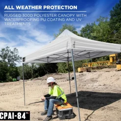 Canopies & Outdoor Shelters: Product Type: Pop-Up Tent; Overall Width: 10 ft; Overall Length: 10.0000 ft; Center Height: 128 in