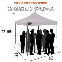 Canopies & Outdoor Shelters: Product Type: Pop-Up Tent; Overall Width: 10 ft; Overall Length: 10.0000 ft; Center Height: 128 in
