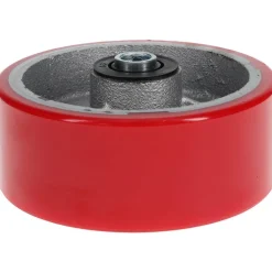 Caster Wheel: Polyurethane, 5" Dia, 2" Wide, 1/2" Axle