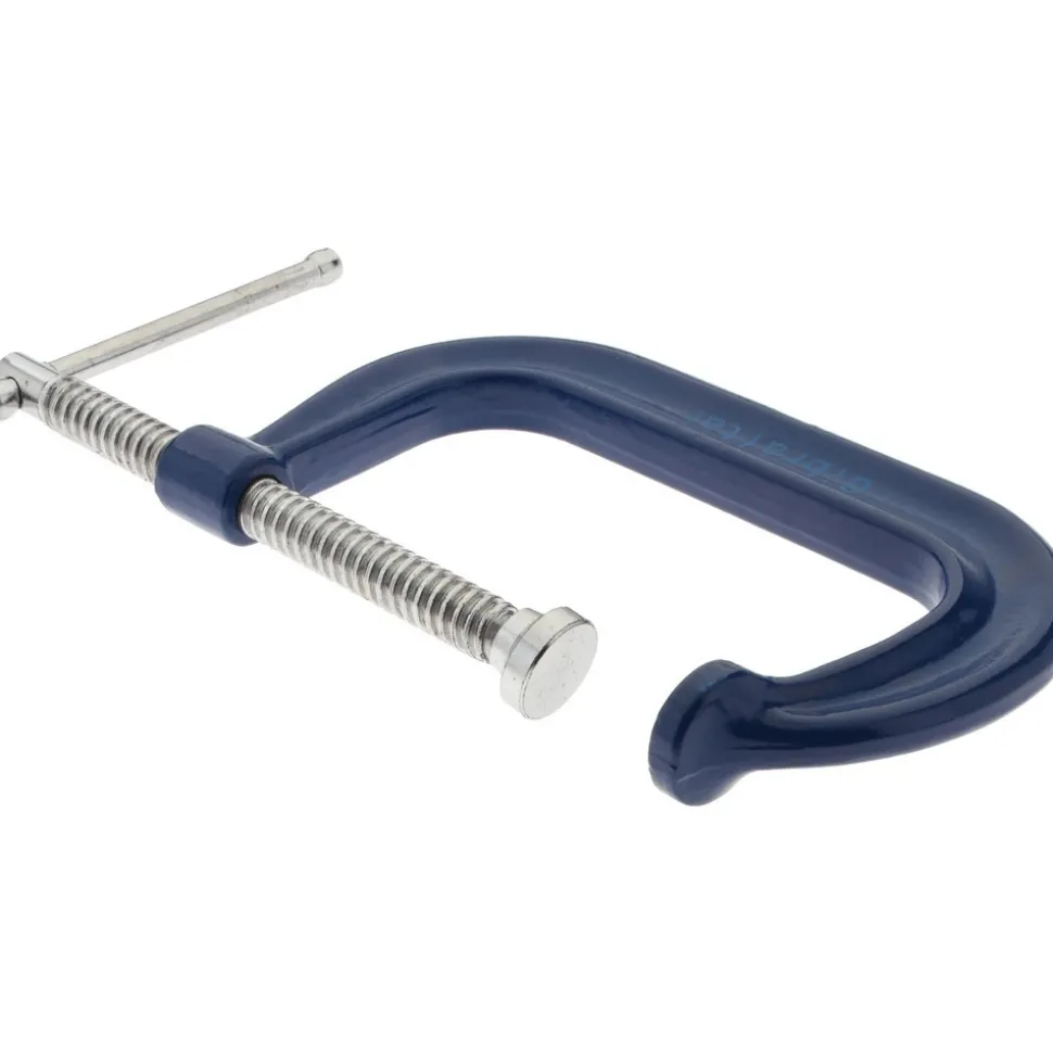 C-Clamp: 6" Max Opening, 4-1/8" Throat Depth, Regular-Duty, Forged Steel Body