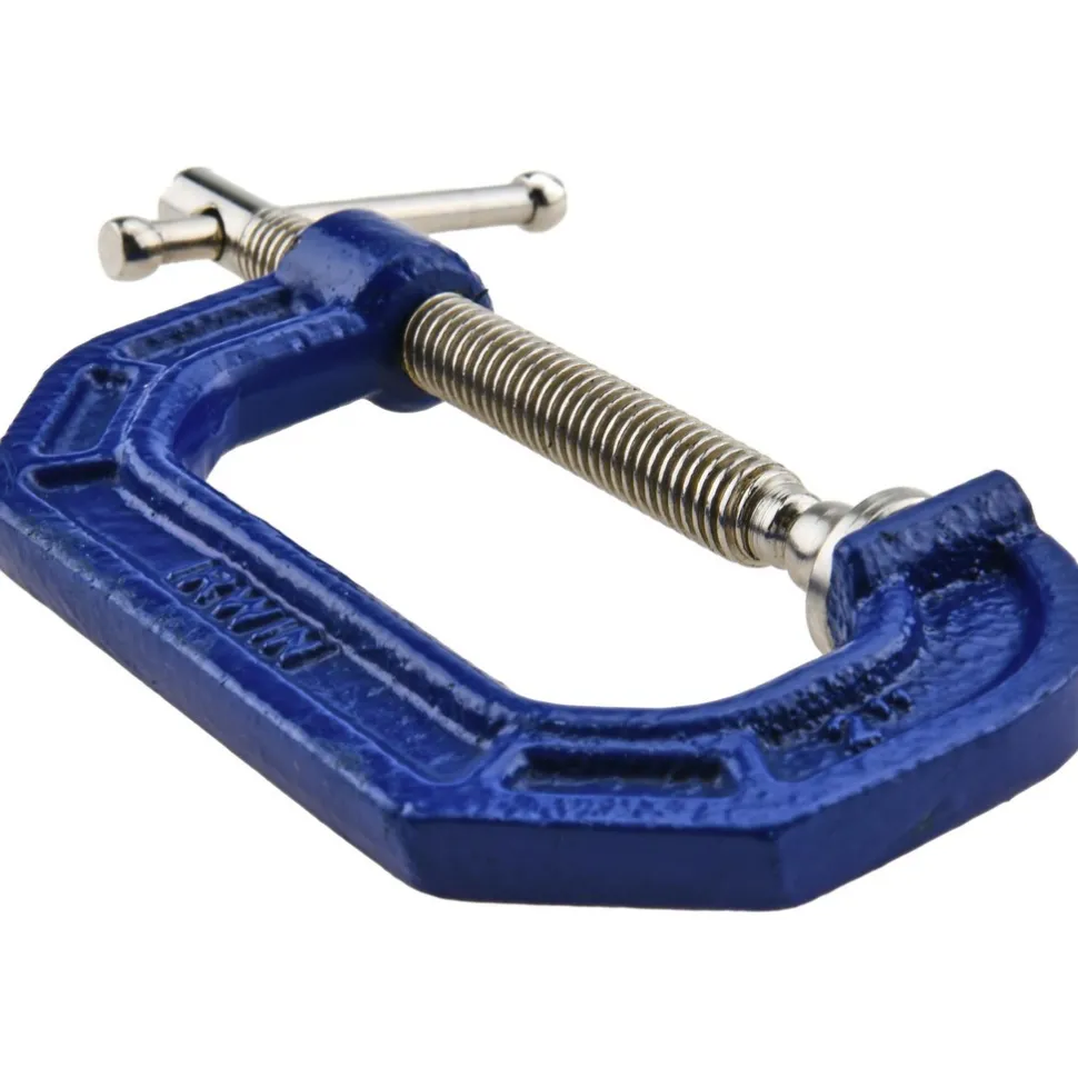 C-Clamp: 2" Max Opening, 1-5/16" Throat Depth, Regular-Duty, Cast Iron Body