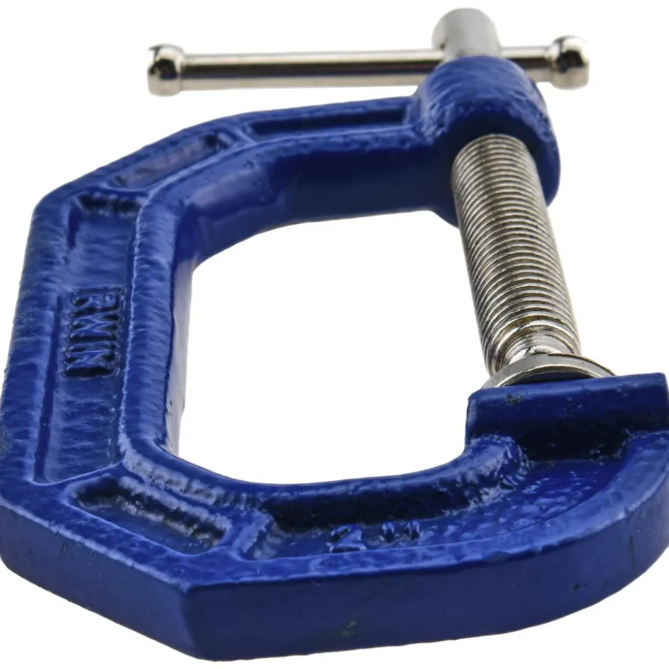 C-Clamp: 2" Max Opening, 1-5/16" Throat Depth, Regular-Duty, Cast Iron Body