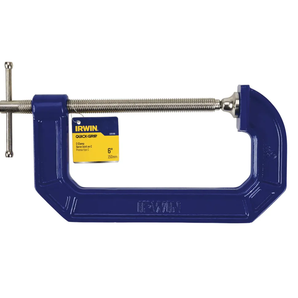 C-Clamp: 6" Max Opening, 3-1/2" Throat Depth, Regular-Duty, Cast Iron Body