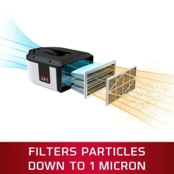 Ceiling Air Filtration Machine: Dry Filter, 6-Speed, Single Phase