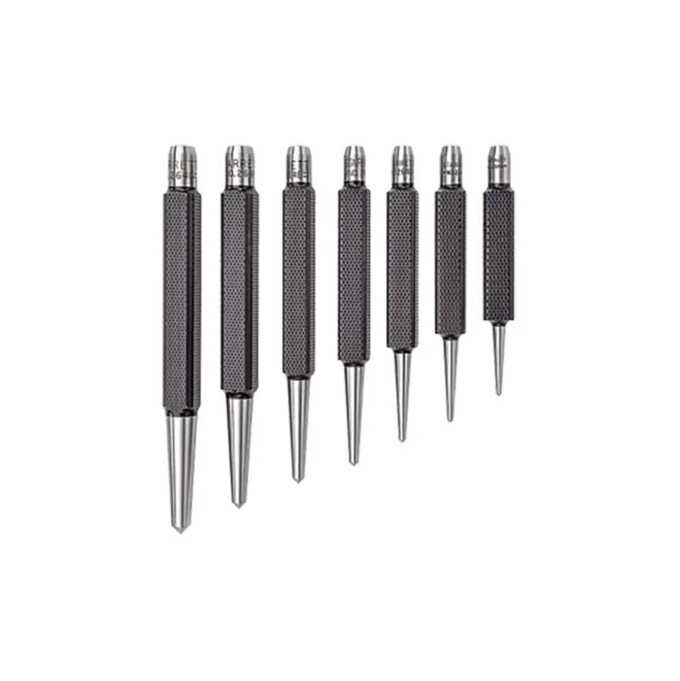 Center Punch Set: 7 Pc, 0.0625 to 0.25"