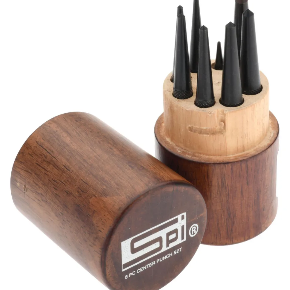 Center Punch Set: 8 Pc, 0.0625 to 0.2188"