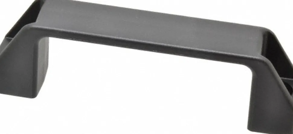 4.61" Center to Center, 1.02" Wide Handle, Black Matte Finish Plastic Pull Handle