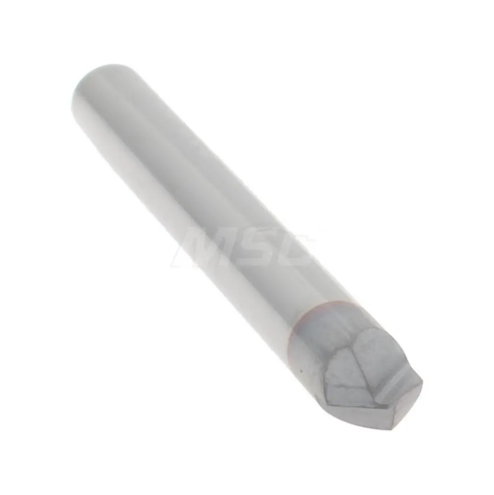 Chamfer Mill: 1/8" Dia, 1/8" Shank Dia, 90.00 deg, 2 Flute, Solid Carbide, Single End