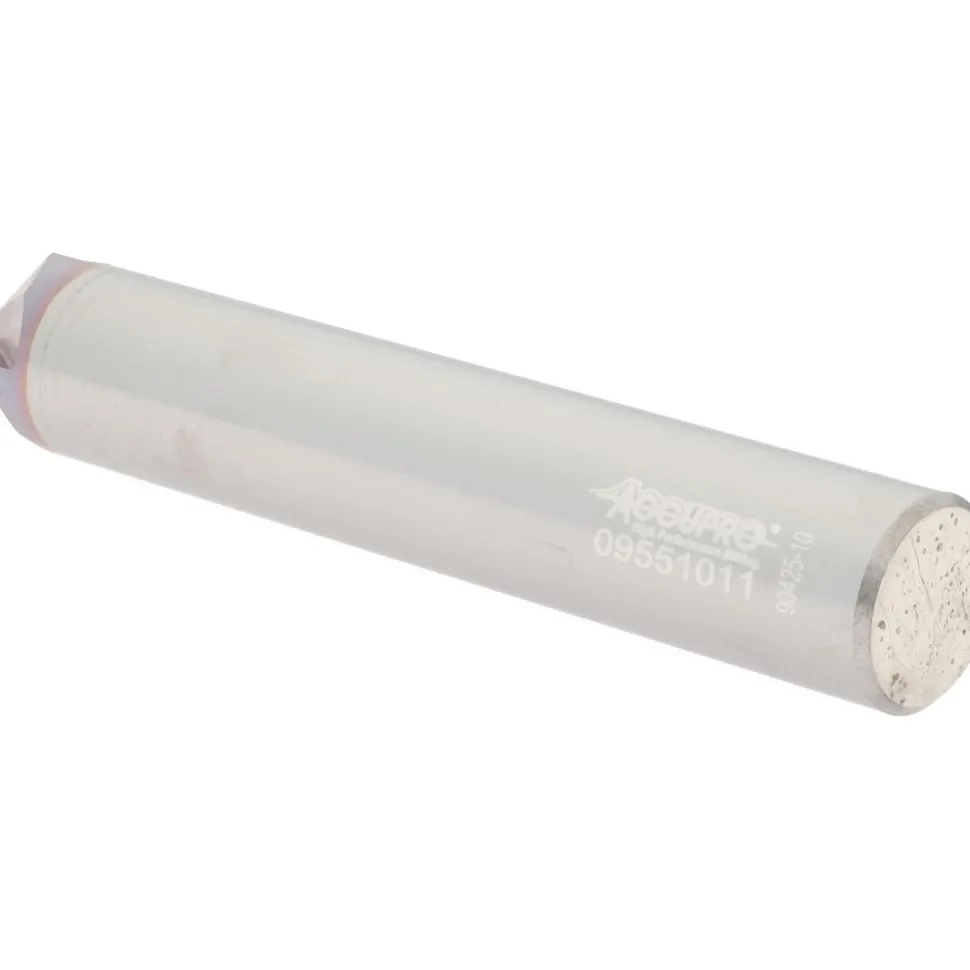 Chamfer Mill: 1/2" Dia, 1/2" Shank Dia, 90.00 deg, 4 Flute, Solid Carbide, Single End