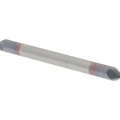 Chamfer Mill: 1/8" Dia, 1/8" Shank Dia, 90.00 deg, 2 Flute, Solid Carbide, Double End