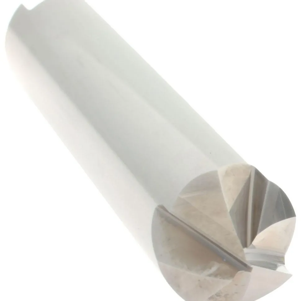 Chamfer Mill: 3/8" Dia, 3/8" Shank Dia, 90.00 deg, 4 Flute, Solid Carbide, Double End