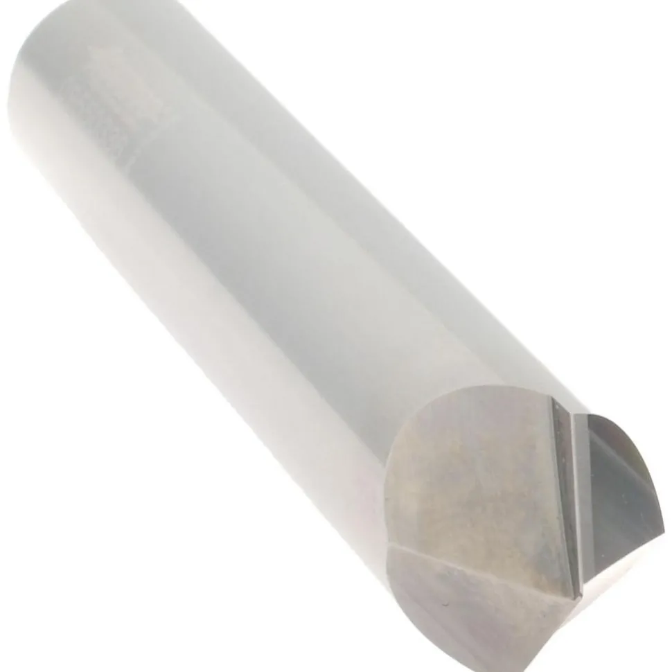 Chamfer Mill: 3/8" Dia, 3/8" Shank Dia, 90.00 deg, 2 Flute, Solid Carbide, Single End