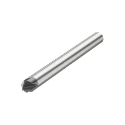 Chamfer Mill: 1/4" Dia, 1/4" Shank Dia, 45 deg, 4 Flute, Solid Carbide, Single End