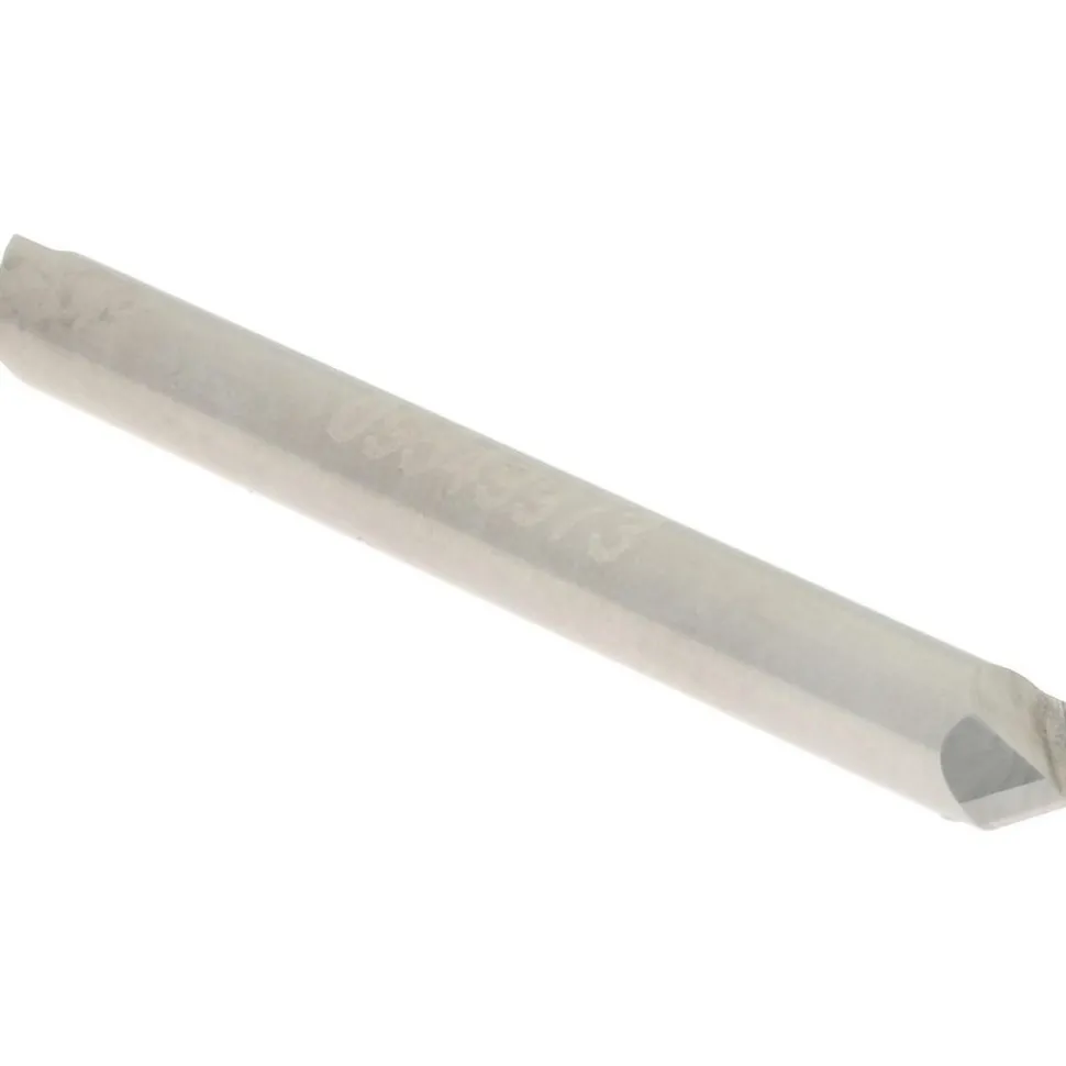 Chamfer Mill: 1/8" Dia, 1/8" Shank Dia, 90.00 deg, 2 Flute, Solid Carbide, Double End