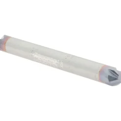 Chamfer Mill: 1/4" Dia, 1/4" Shank Dia, 90.00 deg, 4 Flute, Solid Carbide, Double End