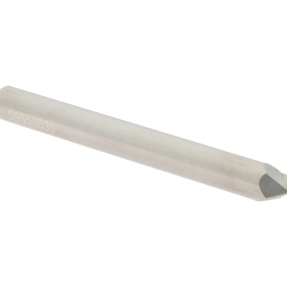 Chamfer Mill: 3/16" Dia, 3/16" Shank Dia, 90.00 deg, 2 Flute, Solid Carbide, Single End