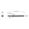 Chipping Hammer: Flat, 1" Head Width, 12" OAL
