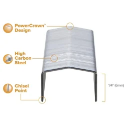 1/4"CHISEL PT 5000/BX POWERCROWN PREM STAPLES