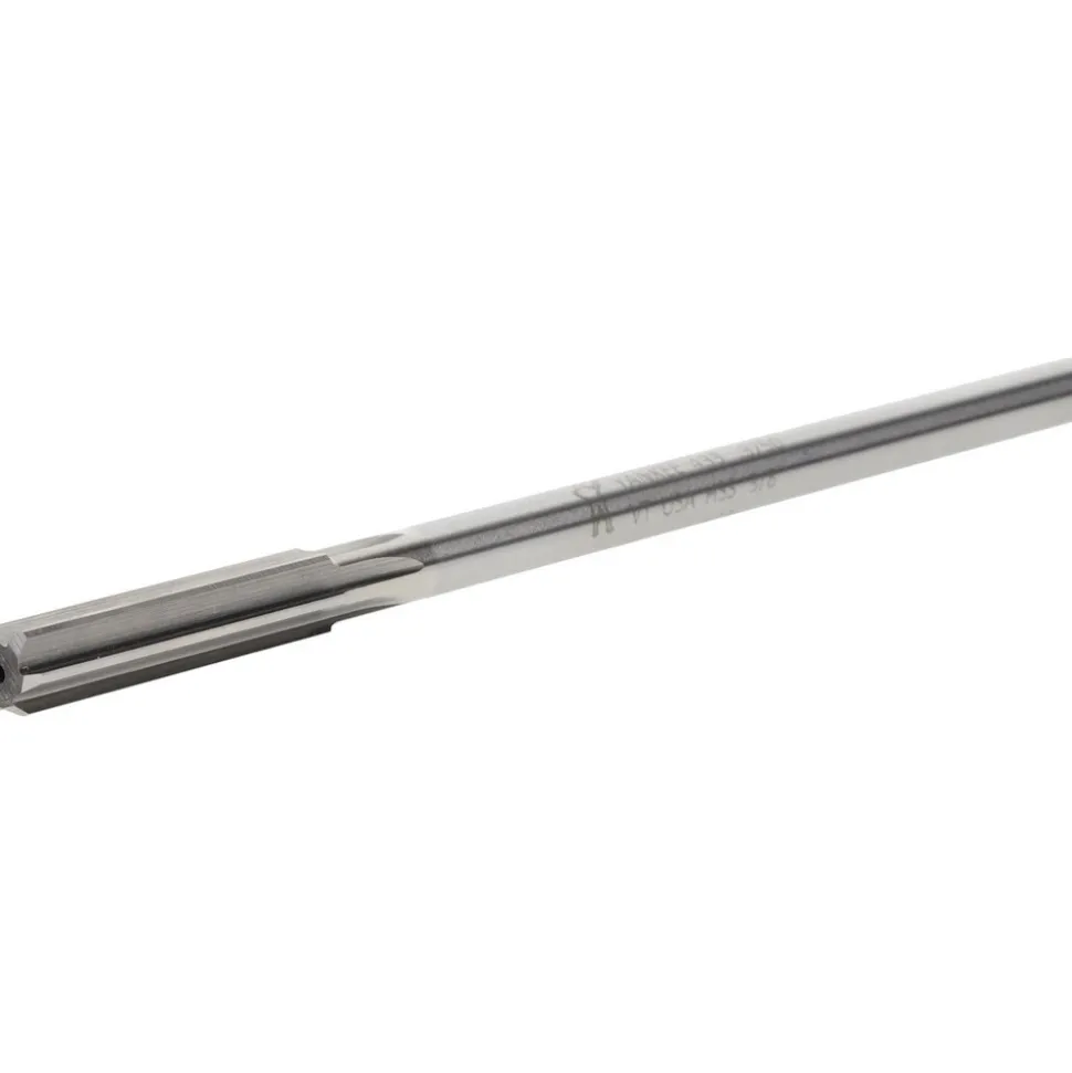 Chucking Reamer: 3/8" Dia, 7" OAL, 1-3/4" Flute Length, Straight Flute, Straight-Cylindrical Shank, HSS