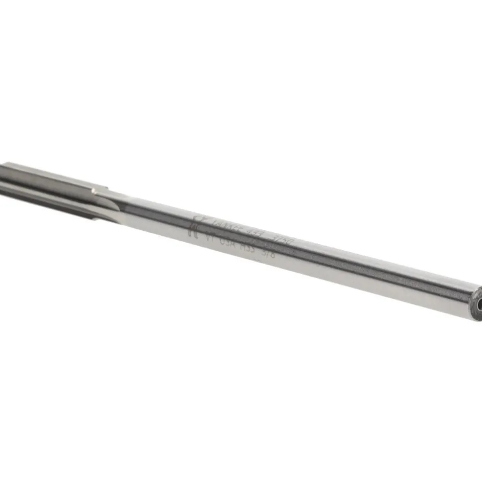 Chucking Reamer: 3/8" Dia, 7" OAL, 1-3/4" Flute Length, Straight Flute, Straight-Cylindrical Shank, HSS