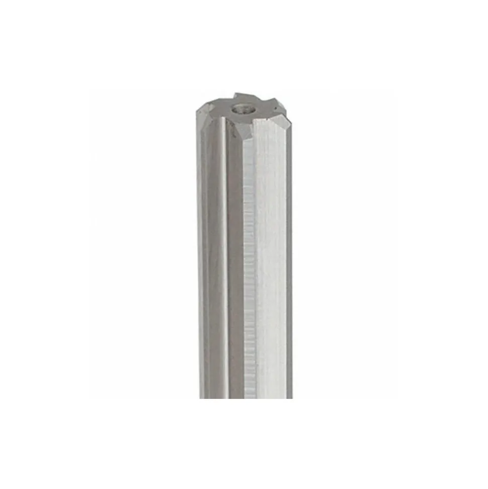 Chucking Reamer: Letter E (1/4"), 6" OAL, 1-1/2" Flute Length, Straight Flute, Straight-Cylindrical Shank, Cobalt Steel