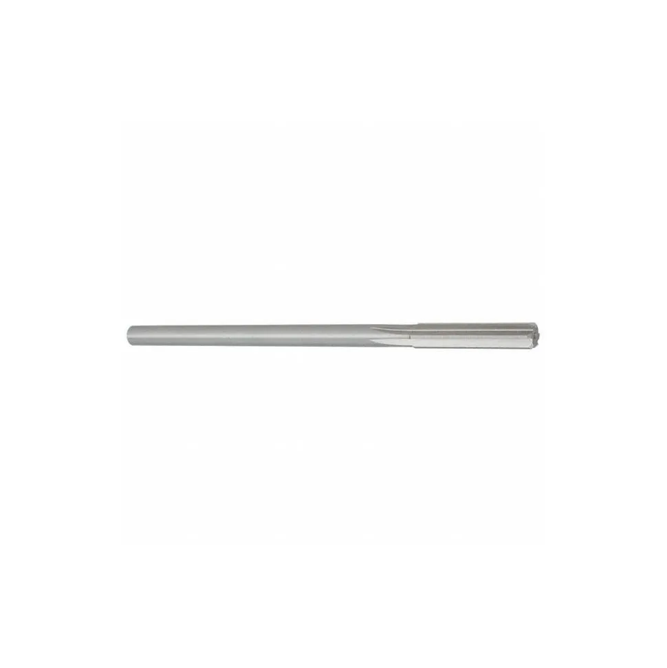 Chucking Reamer: Letter E (1/4"), 6" OAL, 1-1/2" Flute Length, Straight Flute, Straight-Cylindrical Shank, Cobalt Steel