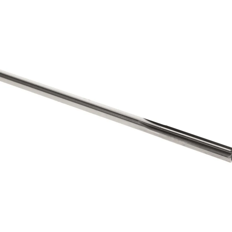 Chucking Reamer: 6.00 mm Dia, 6" OAL, 1-1/2" Flute Length, Straight Flute, Straight-Cylindrical Shank, HSS