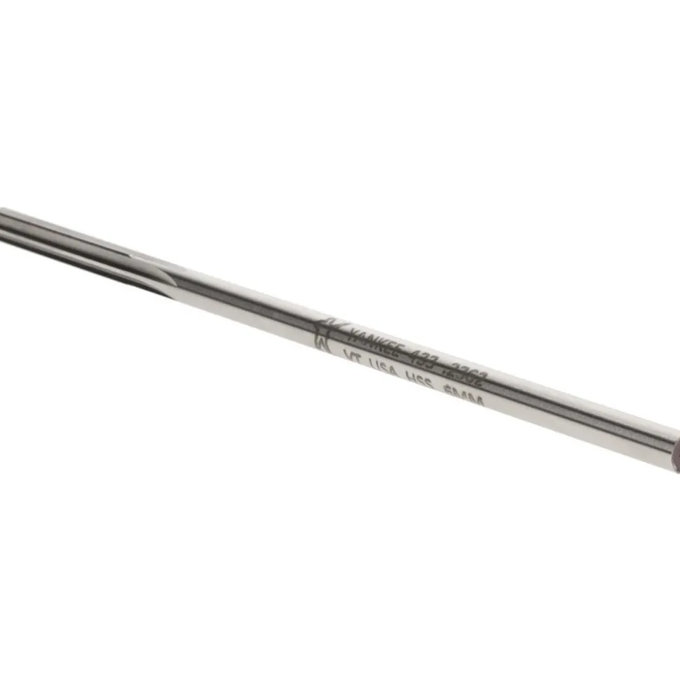 Chucking Reamer: 6.00 mm Dia, 6" OAL, 1-1/2" Flute Length, Straight Flute, Straight-Cylindrical Shank, HSS