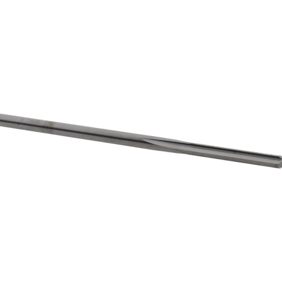 Chucking Reamer: #42, 2" OAL, 1/2" Flute Length, Straight Flute, Straight-Cylindrical Shank, Solid Carbide