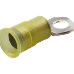 Circular Ring Terminal: Partially Insulated, 12 to 10 AWG, Crimp Connection