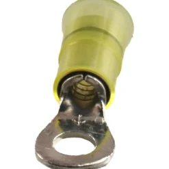 Circular Ring Terminal: Partially Insulated, 12 to 10 AWG, Crimp Connection