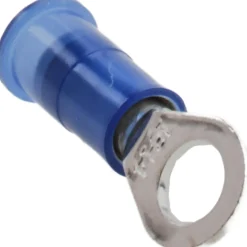 Circular Ring Terminal: Partially Insulated, 16 to 14 AWG, Crimp Connection